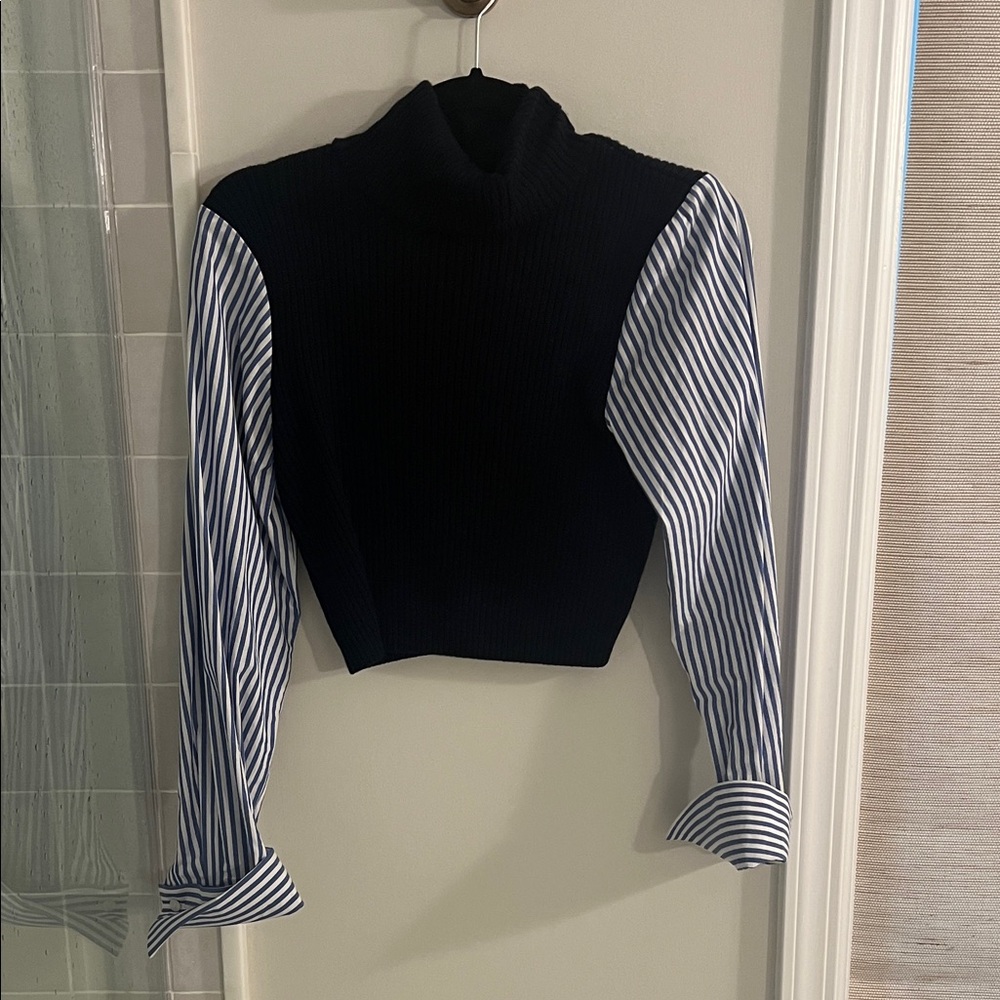 STAUD Navy Knit Sweater